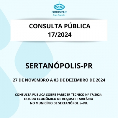 CONSULTA PÚBLICA Nº 17/2024